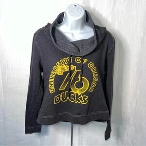 KA for Her Knights Apparel Oregon Ducks Fan Rare Mock Neck Sweatshirt Size M